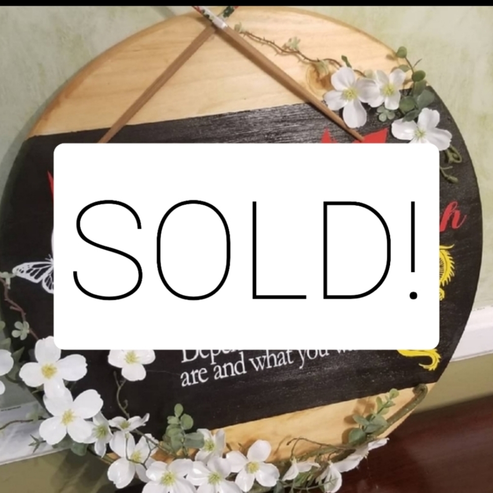 Welcome-ish Asian-inspired Door Sign